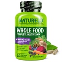 NATLO Whole Food Multivitamin + Immune Blend with Elderberry & Mushrooms - Ekstra Immune Support - C, D3, çinko, Elderberry, Reishi, Shitake - 60 Vegan Capsules