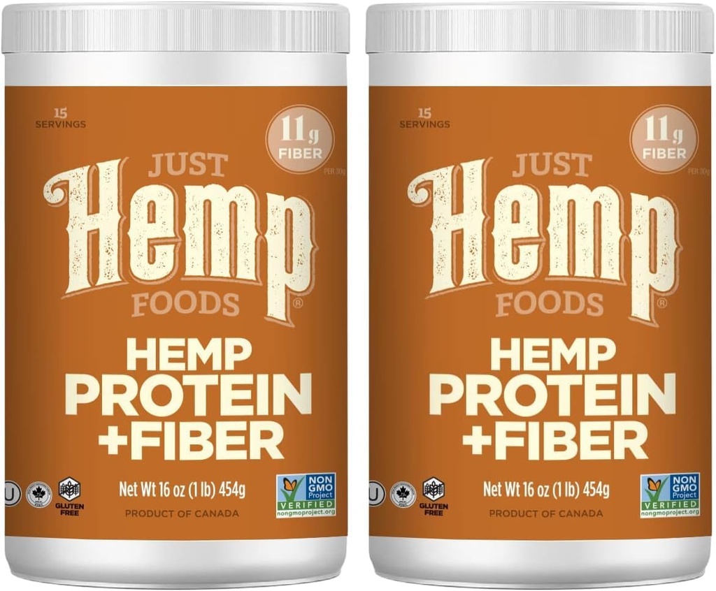 Sadece Hemp Foods Hemp Protein Toz Plus Fiber, Non-GMO, hizmet başına 11g, 16 oz - Ambalaj Vary (Pack of 2) ile onaylanmıştır.