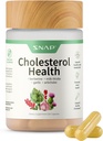 Snap Supplements Cholesterol Health - Natural Support for Heart, Liver, Digestive and Metabolic Health, 60 Vegetarian Capsules (30 hizmet, 1 Ay Supply)