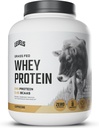 Επίπεδα Grass Fed Whey πρωτεΐνη σκόνη, χωρίς τεχνητά, 24G πρωτεΐνης, Cappuccino, 5LB