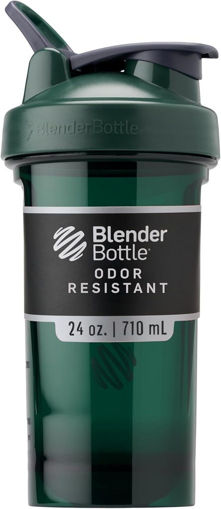 BlenderBottle Shaker Şişe Pro Serisi Protein Shakes ve Pre Workout, 24Ounce, Green