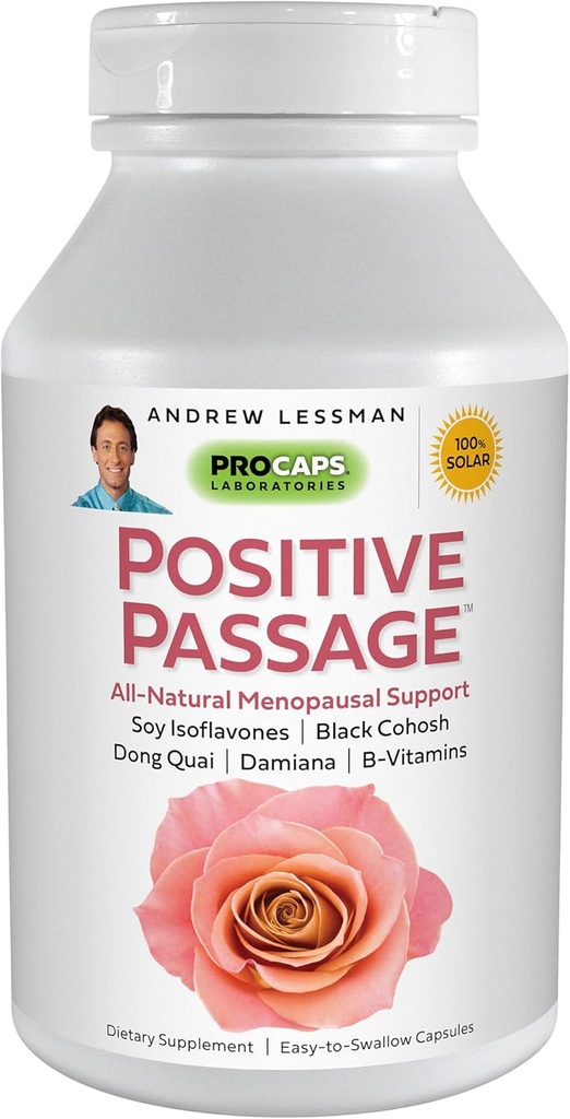 ANDREW LESSMANPoage 180 Capsules - Natural Menopausal Support and Balance for Women's Hormon Levels, Black Cohosh, Dong Quai, Damiana. Katkı yok