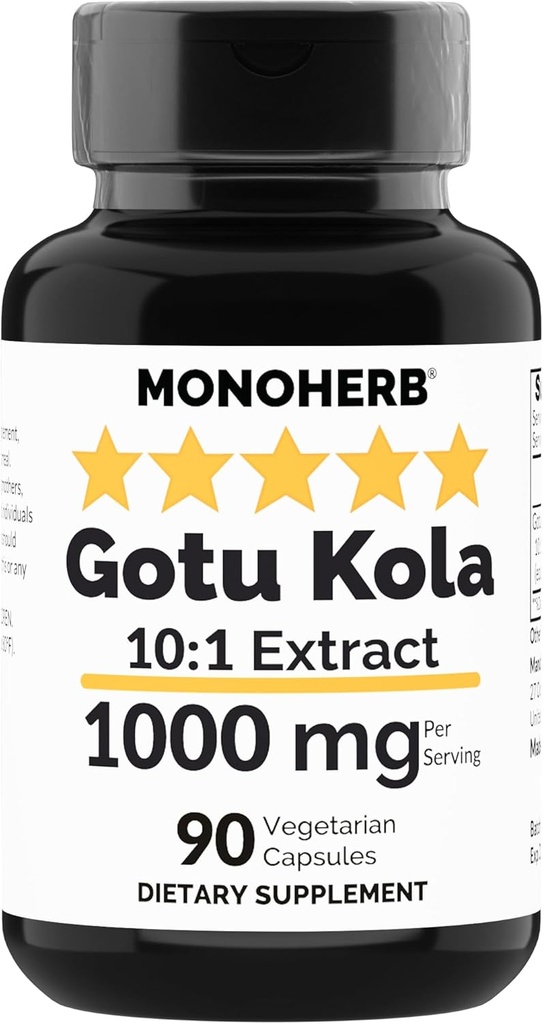 MONOHERB Gotu Kolaksiyon 1000 mg - 90 Vegetarian Capsules