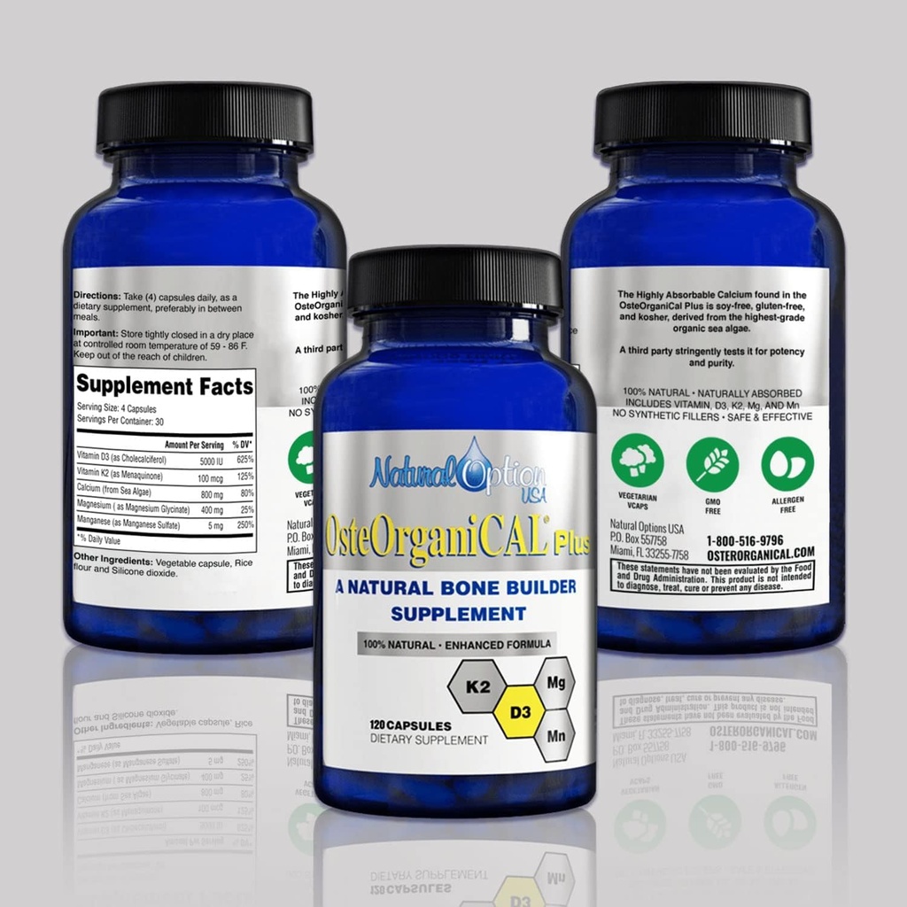 Artı - Vitamin D3, k2, Magnezyum Glycinate ve Manganese (360 Kont) 3 Şişenin Paketi