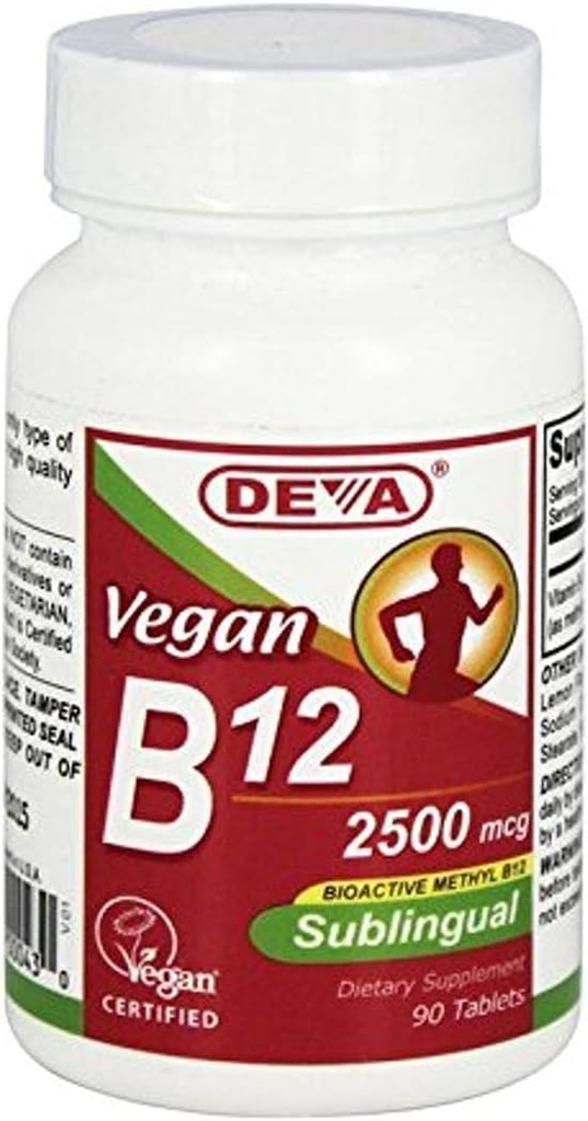 Deva Vegan Vitaminleri B12 Sublingual, 90 Count