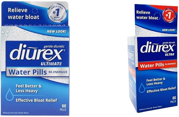 Diurex Ultimate 60 Kont & Ultra 80 Kont Water Pills Sche - Prompt Bloat Relief için En Güçlü Diuretic