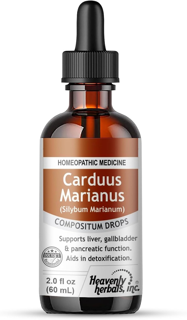 Cennete Herbals, Inc. Carduus Marianus Compositum Homeopathic Drops, Supports Liver, Gallbladder & Pancreatic Function. Detoxification'deki yardımlar. 2.0 fl oz (Alcohol Free)