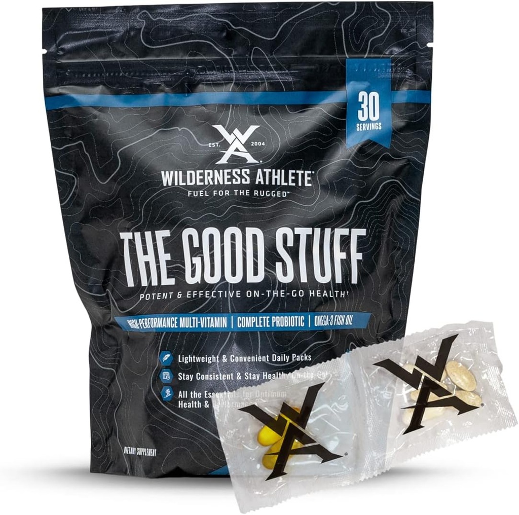 Wilderness Sporcu - İyi Şeyler | Günlük Vitamin Paketi - Kadınlar ve Erkekler için Çokvitamin - Erkekler ve Kadınlar Sağlığı için Vitamin Paketleri - Tamam Probiyotikler, Omega-3 Fish Oil, & Multivitamins with çinko-3 Fish Oil, & Multivitamins with çinko-3 Fish Oil