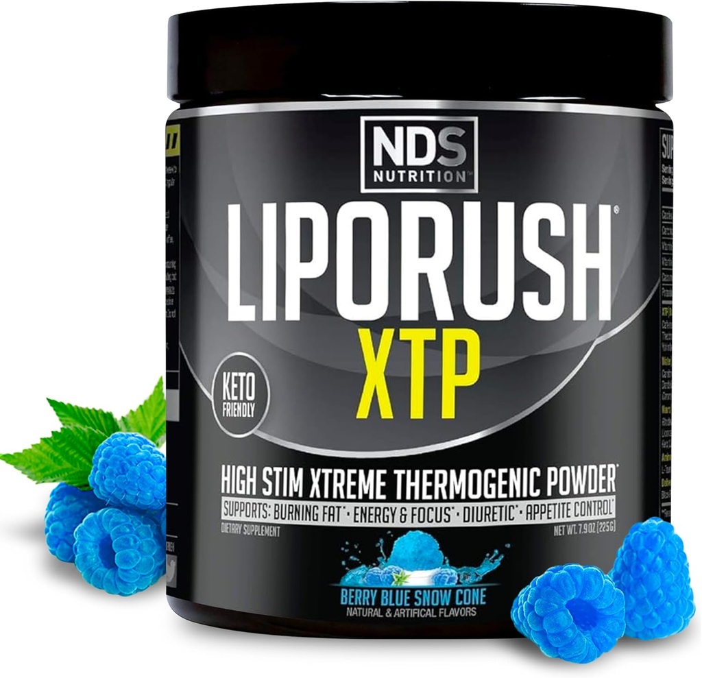 NDS Nutrition XTP Θερμογόνος καύση λίπους με L-καρνιτίνη - Ενέργεια, Εστίαση, και τον έλεγχο όρεξης - Εξαιρετικά θερμογόνο λίπος καύση σκόνης απώλεια βάρους - Blue Berry Snow Cone (45 εξυπηρετούν)