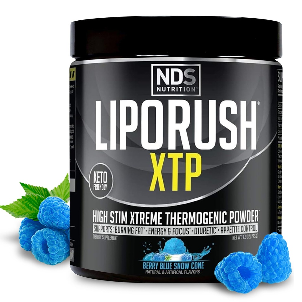 NDS Nutrition XTP Θερμογόνος καύση λίπους με L-καρνιτίνη - Ενέργεια, Εστίαση, και τον έλεγχο όρεξης - Εξαιρετικά θερμογόνο λίπος καύση σκόνης απώλεια βάρους - Blue Berry Snow Cone (45 εξυπηρετούν)