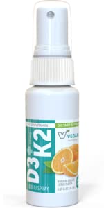 Διατροφή Vegan Διατροφή βιταμίνη D3 και K2 συμπλήρωμα ψεκασμού, 0.65 ουγγιά