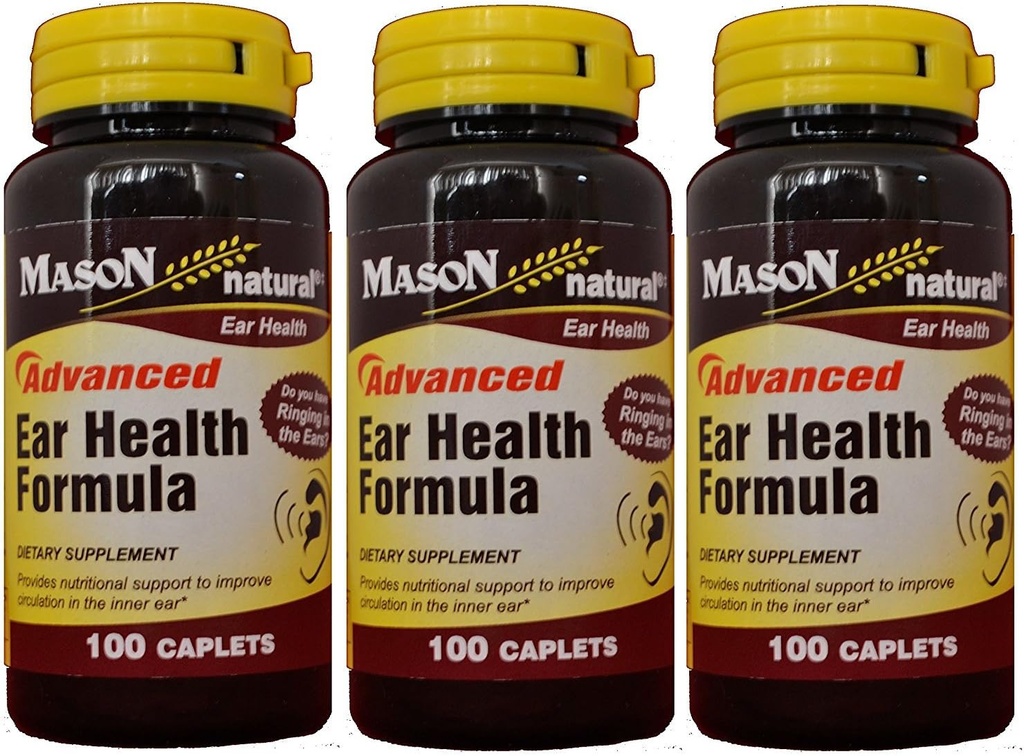 Mason Natural Advance Ear Health Formula Bioflavonoids 3 Total 300 Caplets