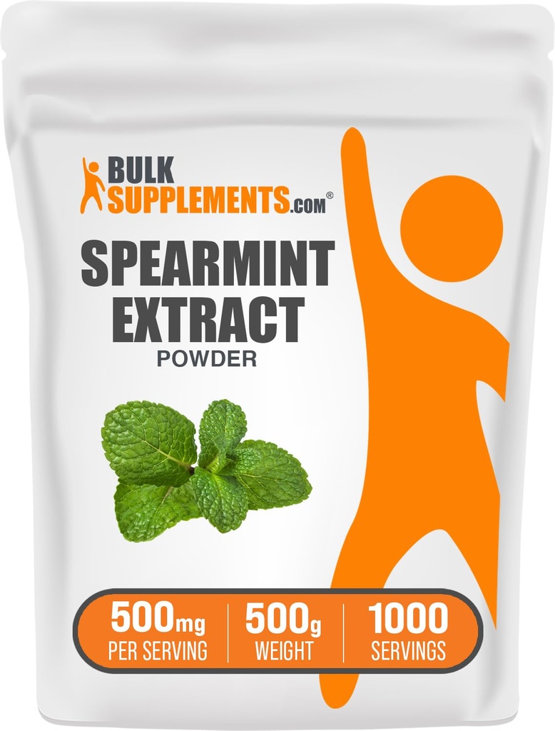 BulkSupplies.com Spearmint Extract Powder - Spearmint Supplement, Spearmint Powder - Spearmint Extract Food Grade, Vegan & Gluten Free, 500mg ανά Σερβίρισμα, 500g (1.1 lbs)