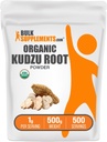 BulkSupplements.com Organik Kudzu Kök Toz - Organik Kudzu Kök Tamam, Herbal Supplement - Gluten Free - 1g per Service, 500g (1.1 lbs) (Pack of 1)