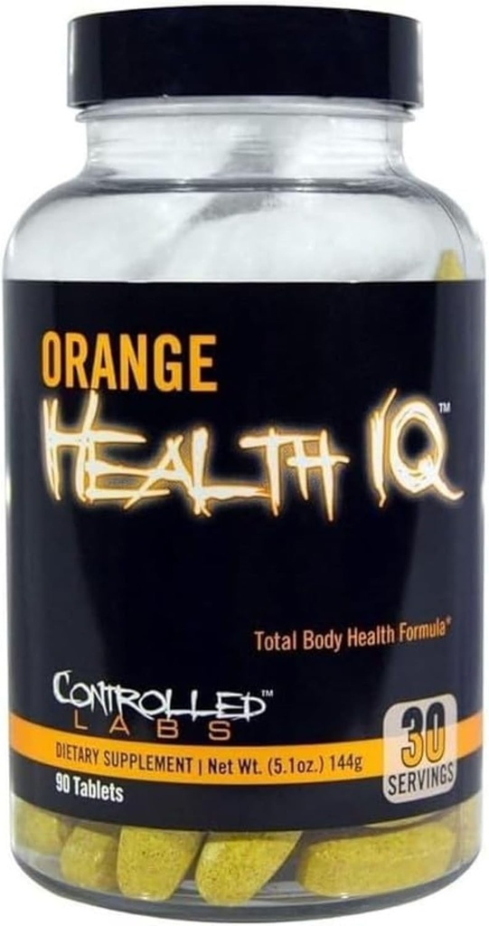 ΕΛΕΓΜΕΝΟ LABS Orange Health IQ Καθημερινή συμπλήρωμα για άνδρες και γυναίκες, 90 δισκία, Ενισχυμένη Σταματίνα, Ενέργεια, Cardio λειτουργία στην προπόνηση και τον αθλητισμό σας