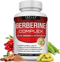 Ceylon Cinnamon ve Bitter Melon 2100mg - Yüksek boy % 97 HCL Berberine Supplement, Supports General Health & Immune System, Non-GMO Vegan 90 Capsules