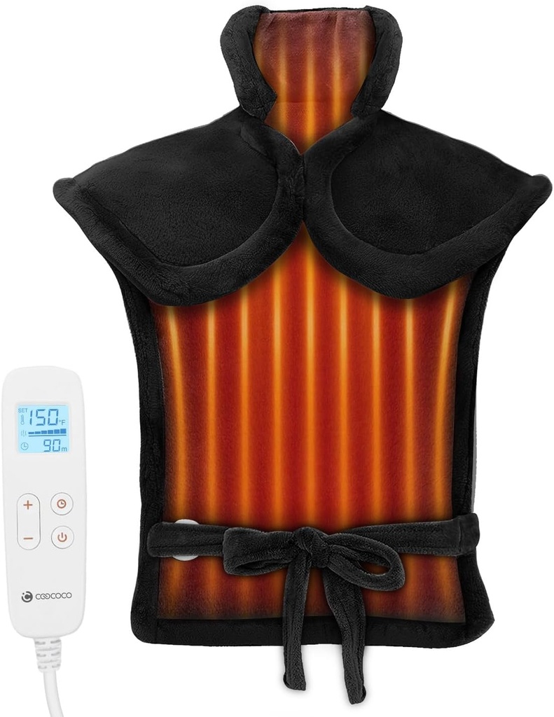 FSA Uygun Maddeler Sadece Liste Isıtma Pad, CooCo HSA Mağaza Grafik ve Omuzlar ve Arka için Uygun Heat Pad, Büyük Heated Pad w / 6 Heat Settings, Auto-Off