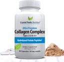 Κολαγόνο Peptide Pill - Τύποι I, II, III, V, X - Αντι-γήρανση - Premium Collagen Συμπληρώματα & χάπια κολλαγόνου - Υδρολυμένα χάπια πρωτεΐνης για γυναίκες & άνδρες 1800 mg για νεανική επιδερμίδα