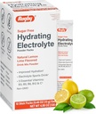 Rugby Sugar-Free Hydrating Electrolyte Powder Packs - Ποτό Mix Powder Packets με 5 Βιταμίνες - Βελτιωμένη Ενυδάτωση - Φυσικό Λεμόνι-Lime Flavor - 10 Stick Packs - 0,45 Oz Κάθε (1 Pack)