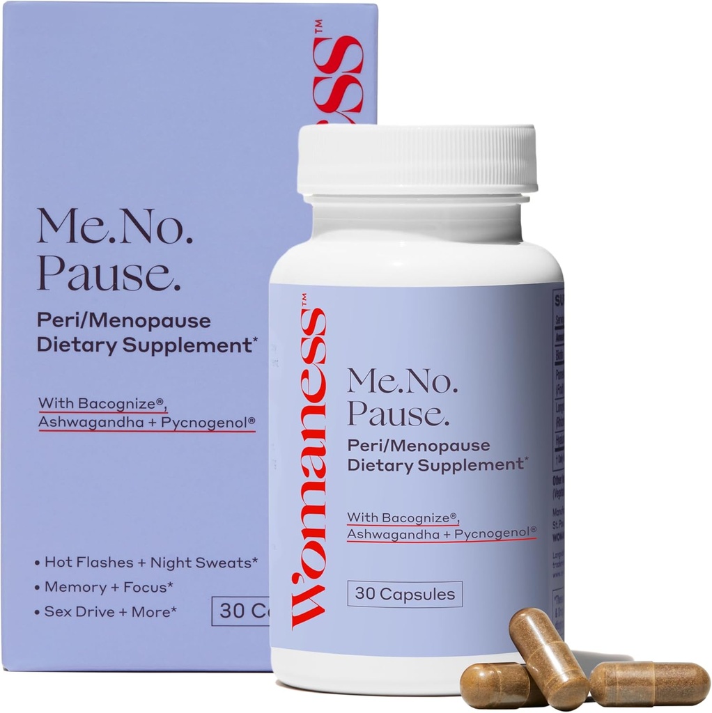 Kadın Erkekopause Kadınlar için Tamamlar - Perimenopause & Menopause Hotflashes Relief, Night Sweats, Vaginal Kuruness, Brain Fog & Mood Support - Hormon & Estrogen-Free - 30 Capsules