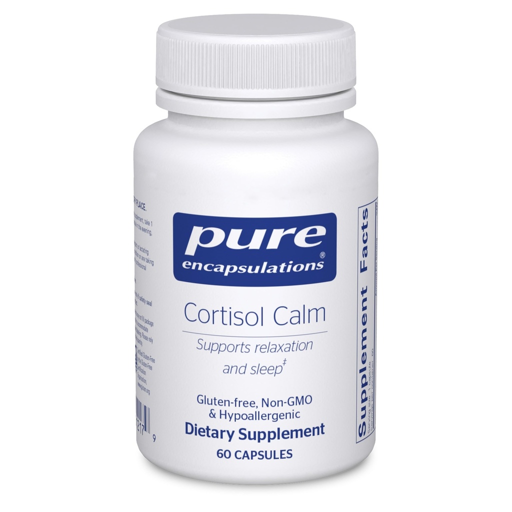 Pure Encapsulations Cortisol Calm - Destekler Cortisol Health & Relaxation - Contains Ashwagandha & L-Theanine - Restful Sleep - 60 Capsules