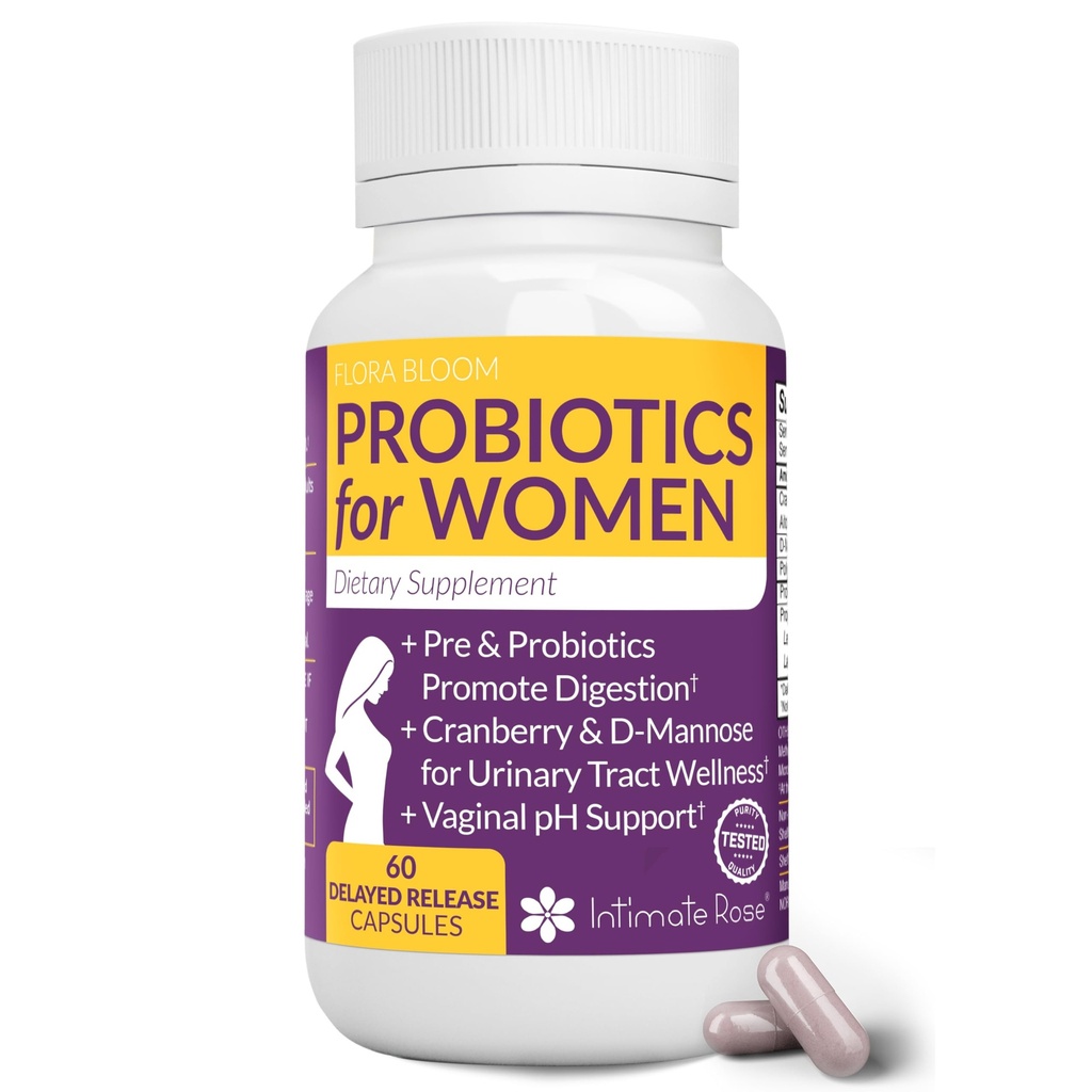 Kadınlar için Tam Vaginal Probiyotikler - UTI, BV, YI - 60 Vegan Capsules