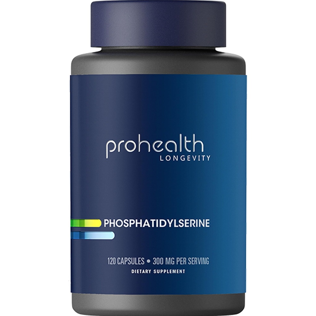 ProHealth Phosphatidylserine. Cognition ve Brain Health'i korur. Sağlıklı Nervous Sistem Fonksiyonlarını Destekler. Geliştirler Athletic Performansı ve Kurtarma. 2 Cap için 300 mg., 120 Caps.