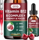 B12 Vitamini 5000 mcg | Vegan B12 Sıvı Ölçeği Sublingual Supplement | Mecobalamin w/Folate, Biotin, C, B3, B5, B6, ve B8 Uzun Süreli Enerji ve Sağlıklı Metabolilar için, 2 fl. oz.