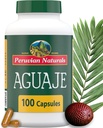 Peruvian Naturals Aguaje Capsules for Women 100 Pills - Natural Curves for Women Health Supplement, Güçlü Hormonlar Dengesi, Buriti Fruit, Non-GMO, Vegan