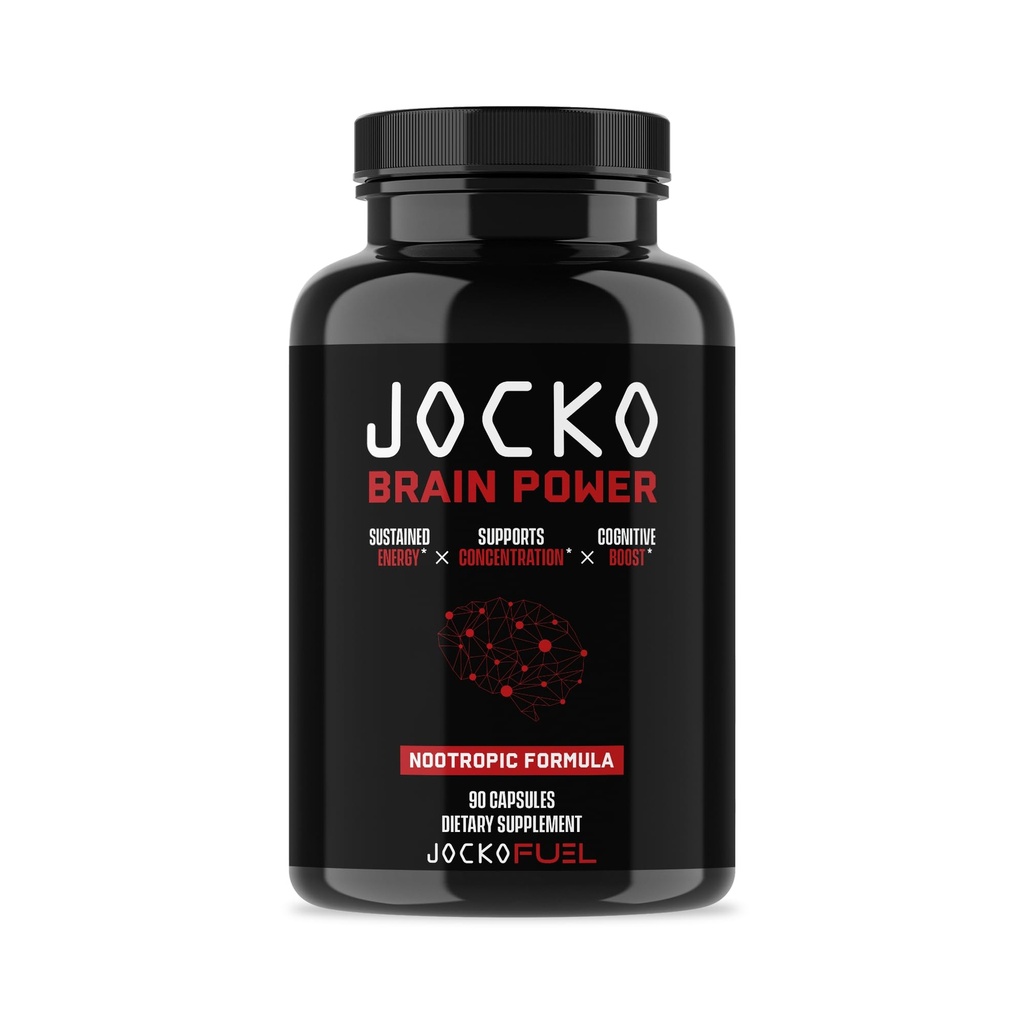 Jocko Yakıt Beyin Gücü - Nootropic Diyetary Supplements for Memory & Focus wiht L Theanine, L Carnitine- Energy & Focus Supplement (90 Capsules)
