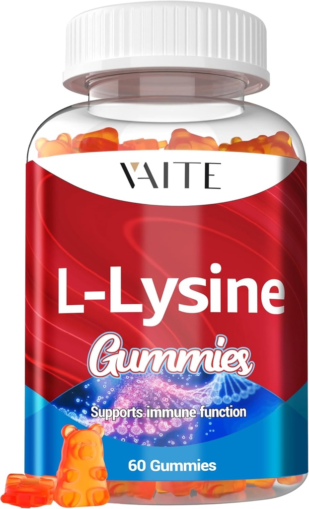 L-Lysine 1000 mg Gummies - Destekler Skin, Lip, Vegan, Gluten Free, Yetişkinler için Vitaminler Sağlık & Immune System, Chewables, Amino Acid Supplement & Kompleksi Supplements, Non-GMOMOB