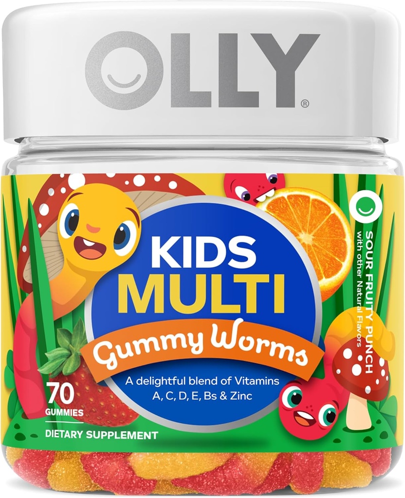 OLLY παιδιά ύπνου & πολυβιταμίνη Gummy, μελατονίνη & βιταμίνες A-E, Bs, ψευδάργυρος, 50 Count Sleep και 70 Count Multivitamin