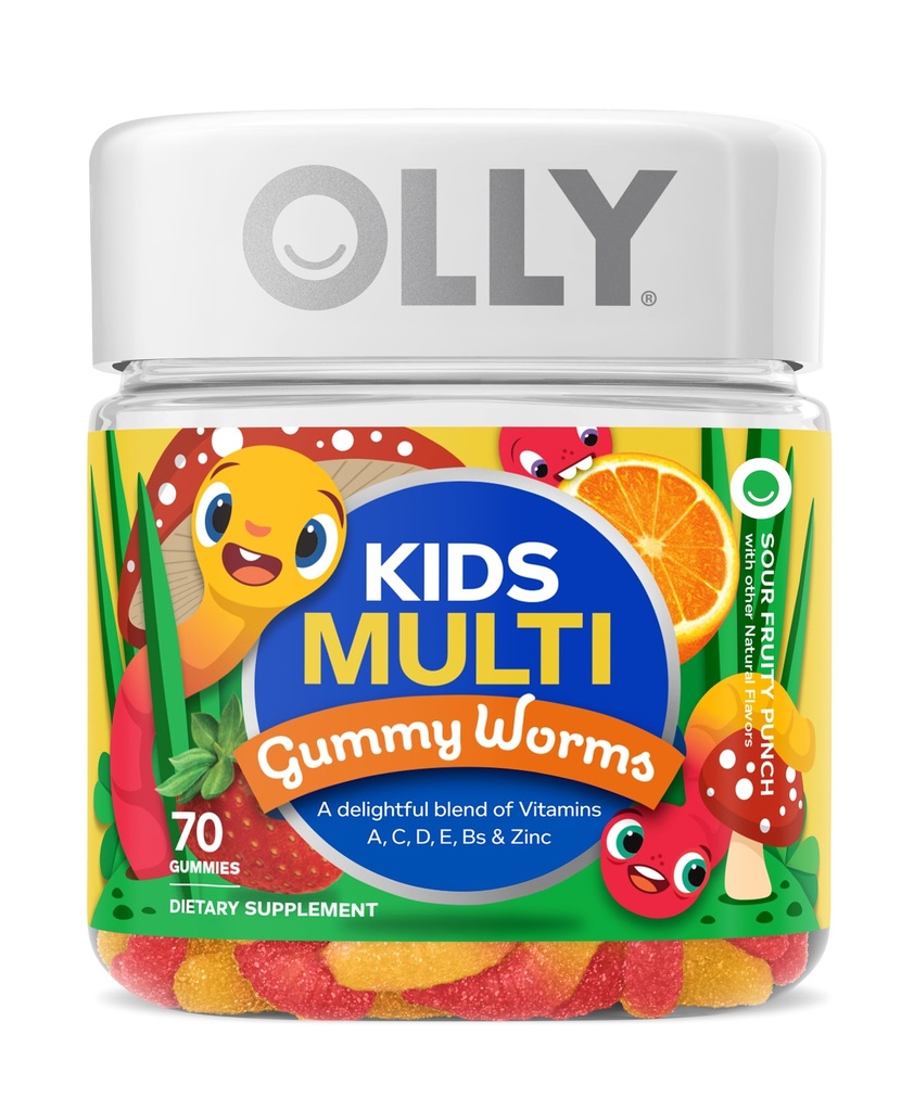 OLLY Kids Sleep & Multivitamin Gummy, Melatonin & Vitamins A-E, Bs, çinko, 50 Count Sleep ve 70 Kont Multivitamin