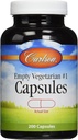 Carlson Labs Medium veya Small Boş Veg Capsules, 200 Kont
