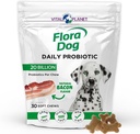 Vital Planet - Flora Dog Probiyotiks, Dog Chews Supplement with 20 Milyar Cultures and 11 Strains, Immune and Digestive Support Chewable Probiyotiks for Dogs, 30 Natural Bacon Flavored Soft Chews