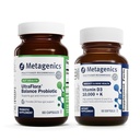 Metagenics Daily Gut and Immune Support Duo: UltraFlora Balance Probiotic for Digestive Health - 60 Κάψουλες & Ανοσολογική Υποστήριξη & Βιταμίνη D3 10.000+ K - 60 Softgels