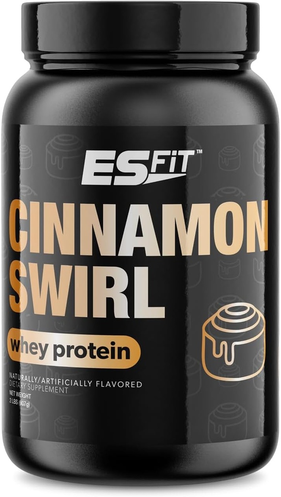 Whey Protein Powder - Post workout Whey Protein Isolate for muscle Recovery, Non-GMO, Superior Taste, BCAAs, Tested and Certified, Cinnamon Swirl, 2 Λίρες