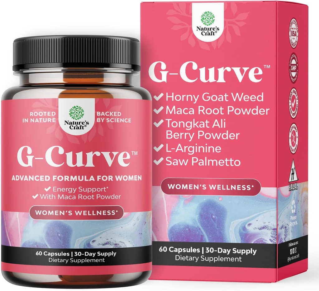 Natures Craft G-Curve Butt ve Meme Geliştirme Pills - Herbal Advancedr, Saw Palmetto Extract Horny Goat ile Vücut Sculpting Curves'i Destekleyebilir