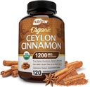 NutriFlair Βιολογικό Ceylon Cinnamon συμπλήρωμα 1200mg, 120 κάψουλες - USDA Certified - Μη ΓΤΟ, Χωρίς γλουτένη σκόνη, αντιοξειδωτικά χάπια