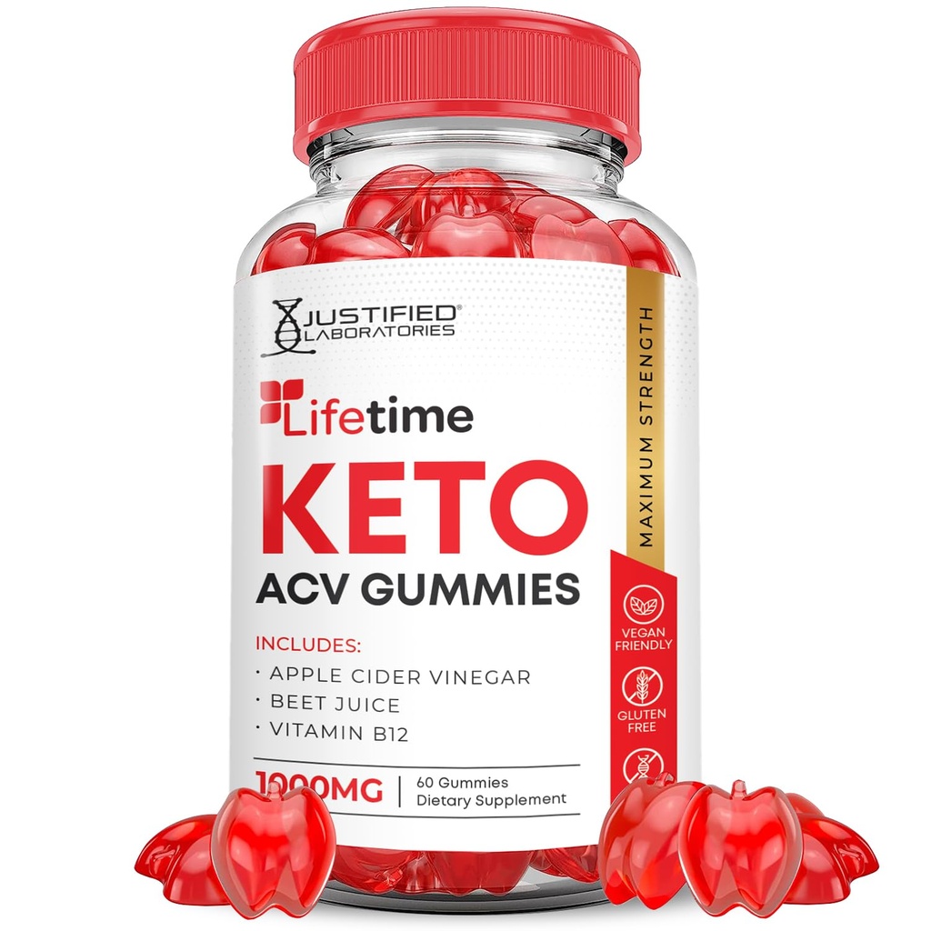 Διάρκεια ζωής Keto ACV Gummies Advanced Formula 1000MG Lifetime Keto Gummies Apple Cider Vinegar Formulated with Ρόδι με σκόνη χυμού τεύτλων B12 Vegan Non GMO 60 Gummys