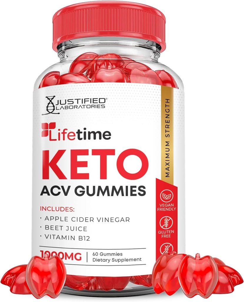 Lifetime Chem ACV Gummies Advanced Formula 1000MG Lifetime Keto Gummies Apple Cider Vinegar ile formüle edildi Pomegranate Beet Juice B12 Vegan Non GMO 60 Gummys