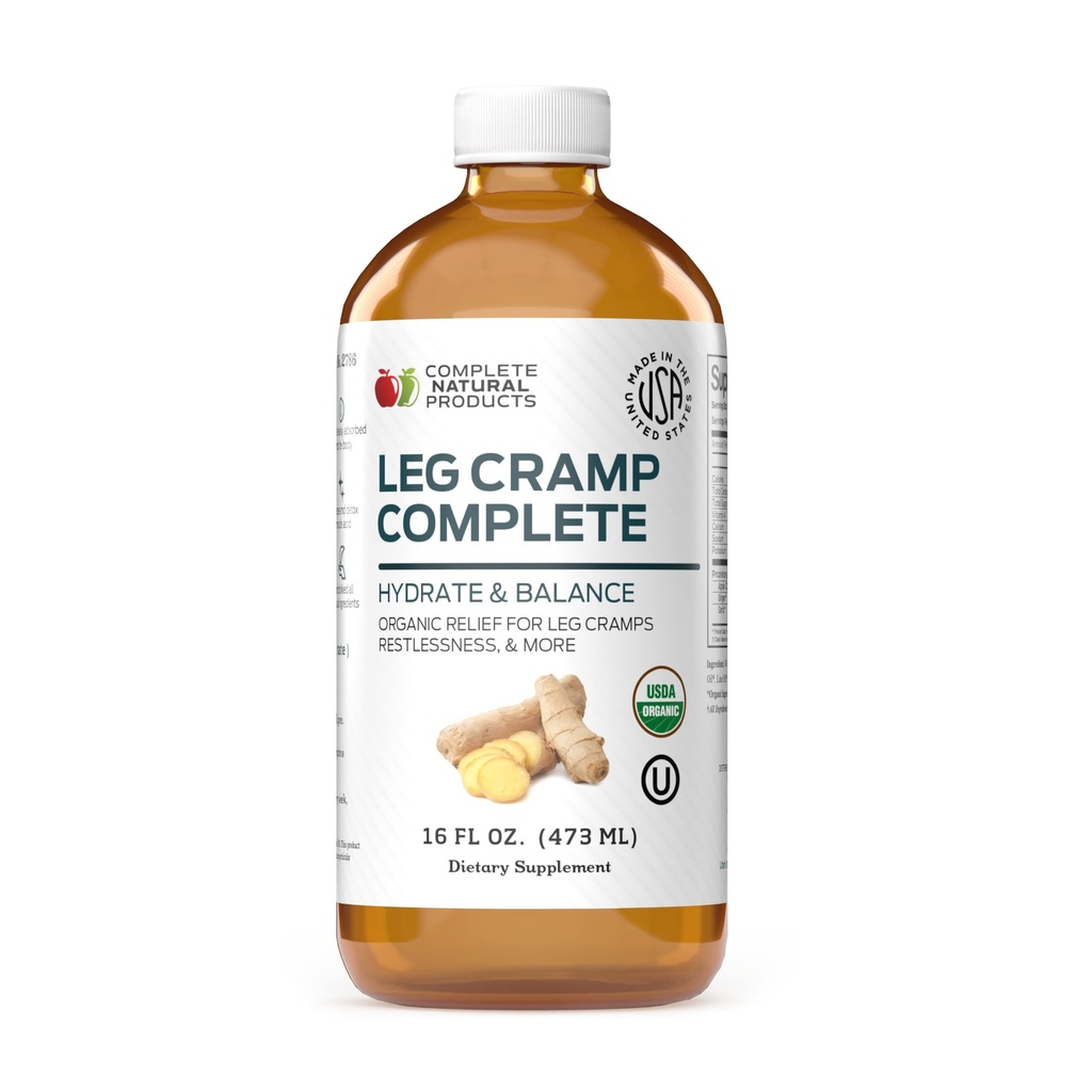 Leg Cramp 16oz - Doğal Sıvı Organik Amish Kas, Foot & Leg Cramp Remedy Relief, Vitamin & Supplement