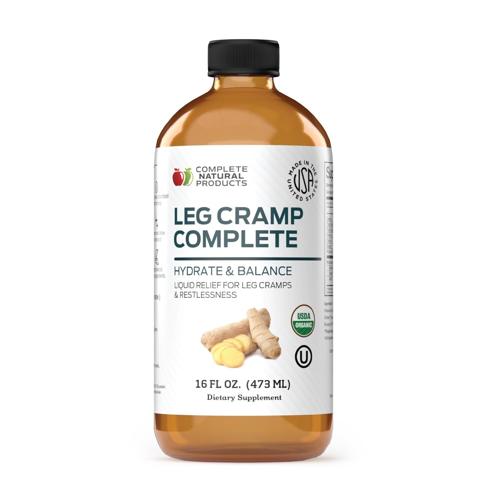 Leg Cramp Complete 16oz - Φυσικό υγρό οργανικό Amish μυών, πόδι & πόδι Cramp Remedy Relief, βιταμίνη, & Συμπλήρωμα
