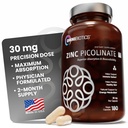 OmniBiotics Ψευδάργυρος Picolinate 30mg συμπλήρωμα – Ψευδάργυρος υψηλής απορρόφησης για το ανοσοποιητικό σύστημα, υγιές δέρμα, και την ενεργειακή υποστήριξη – 180 κάψουλες Vegan