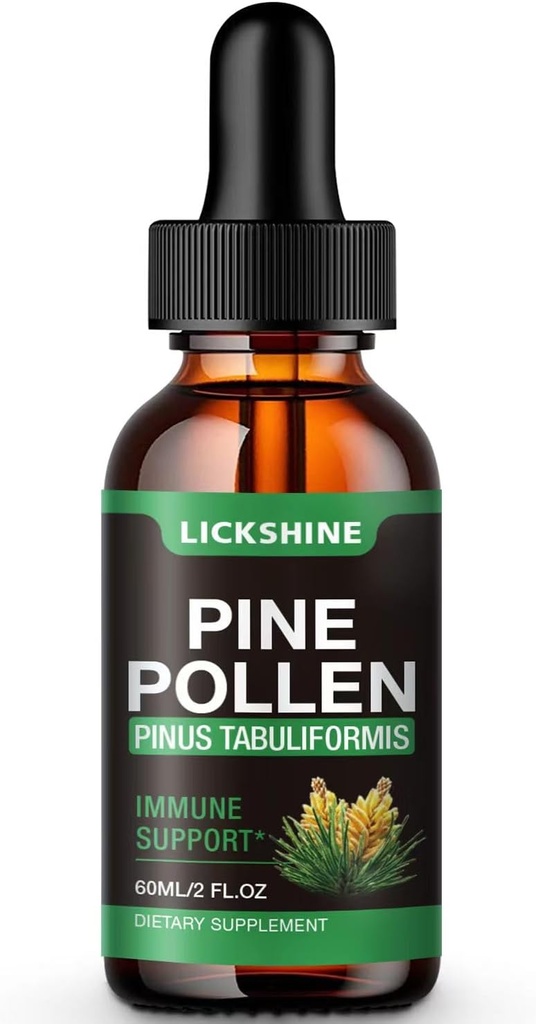1 Pack Pine Pollen Tincture - Organik Pine Pollen Toz Sıvı Immune Support, Sugar Free Natural Herbal Supplement - Vegan Pine Pollen Drops 2 Fl.Oz.