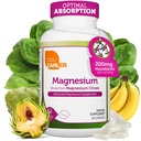 Zahler - Magnezyum Supplement Capsules 200 mg (60 Kont) Max Abors için Biyoaktif Magnezyum Citrate - Erkekler ve Kadınlar için Doğal Magnezyum Mineral - En İyi Magnezyum Tamamları