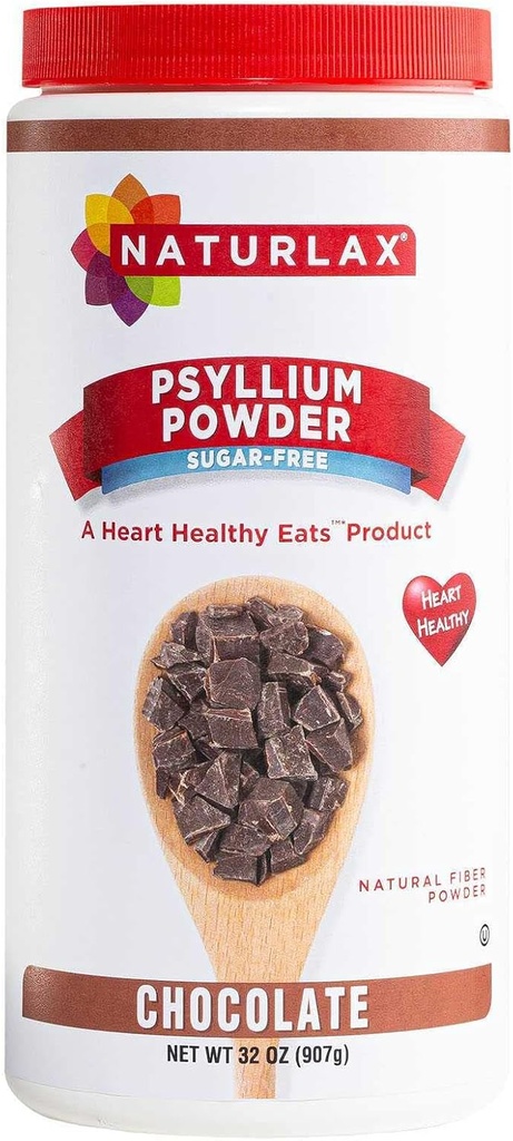 Sugar-Free Psyllium Husk Fiber Toz, Chocolate Flavored 32 ozz