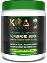 Πράσινα Superfood Juice Powder - USDA Organic Super Greens Powder με Spirulina, Chlorella, Matcha, Σιτάρι Grass, Digestive Enzymes & Probiotics - Γεύση Λεμονιού -30 ServQ