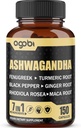 Aswagandha Extract Capses 7 Herbal Ingredients 8050 mg - Αναμιγνύεται Fenugreek, Maca, Turmeric, Rhodiola, Ginger & Black Pepper - Ύπνος, Πνεύμα, Ανοσοποιητικό & Ενεργειακή Υποστήριξη - 5-Month Supply