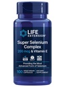 Life Extension Super Selenium Kompleksi, 200 mcg - 3 Selenium, Vitamin E - Hücre Sağlığı ve Uzun Ömür Desteği - Gluten-Free, Non-GMO, Vegetarian, 1 Daily - 100 Capsules